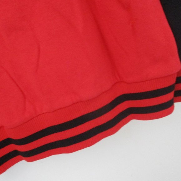 CARDIGAN FLEECE SPORT SWEATER BUTTON UP RED & BLACK SMALL NEW #32 - Picture 7 of 14